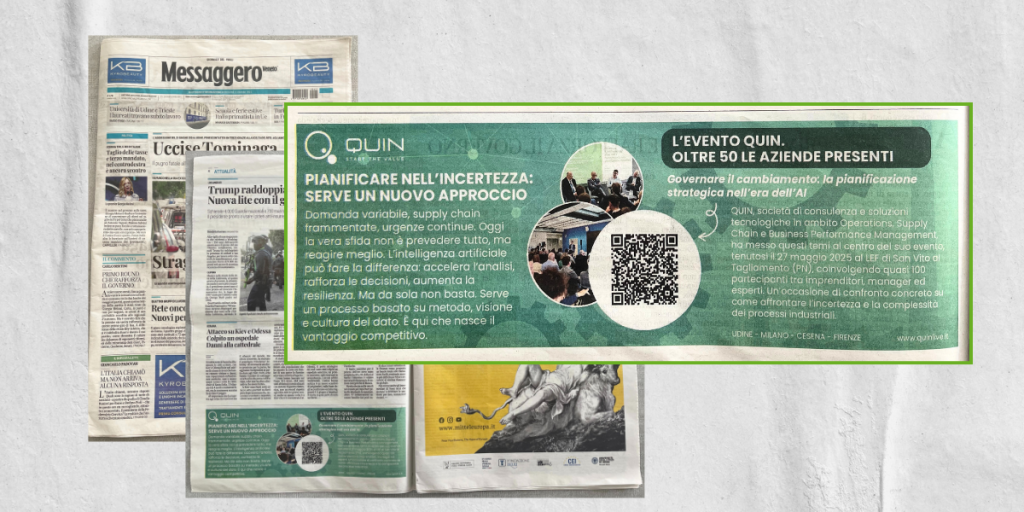 pianificare nell'incertezza approccio quin messaggero veneto 11 giugno 2025 rassegna stampa