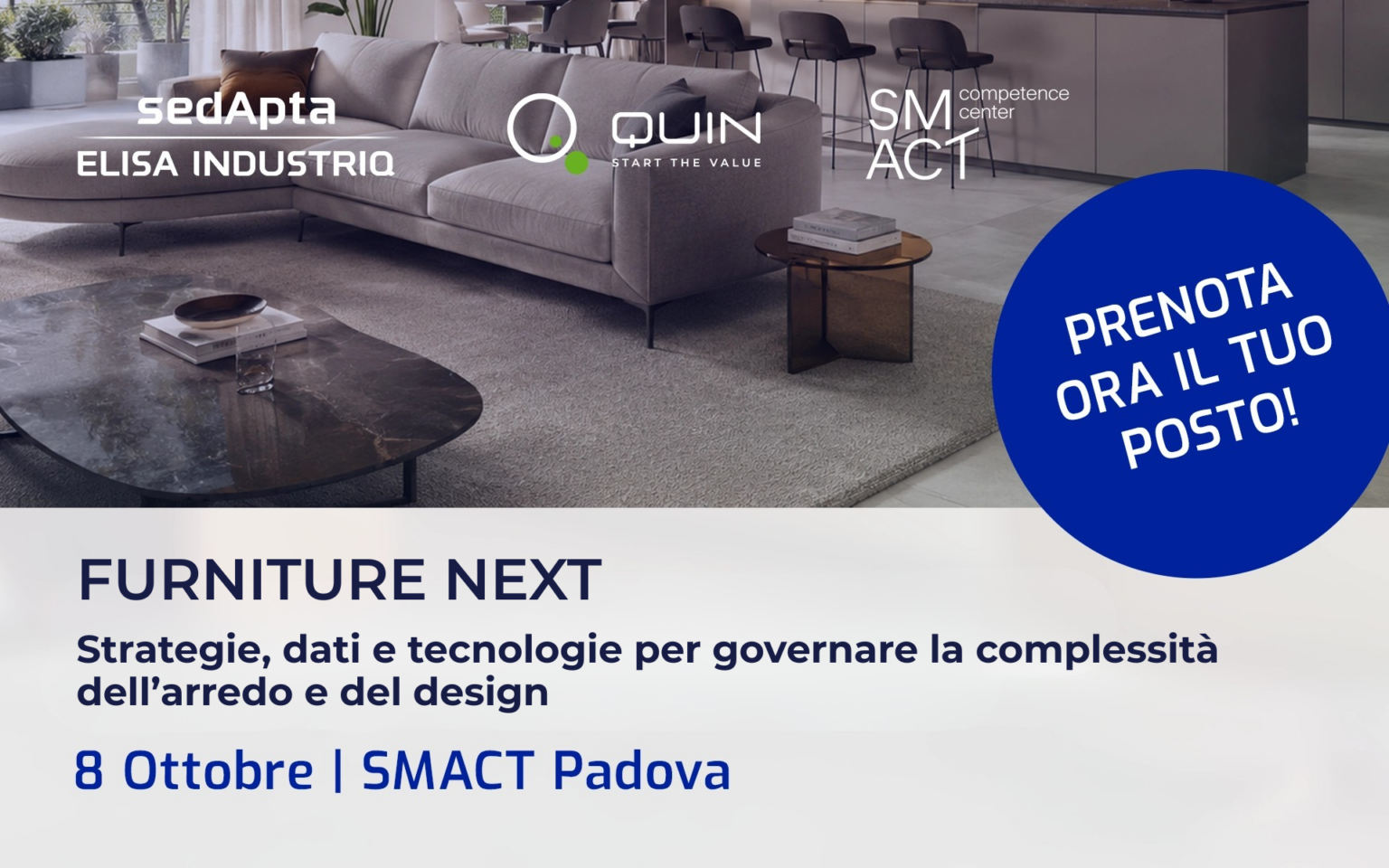 evento furniture next Quin Sedapta